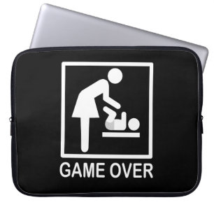 Game over mam Funny Pictogram Laptop Sleeve