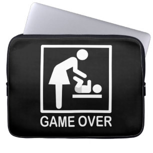 Game over mam Funny Pictogram Laptop Sleeve