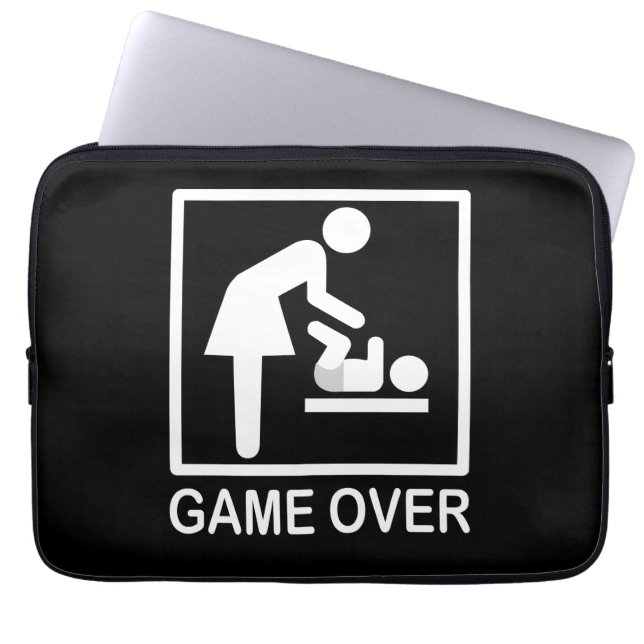 Game over mam Funny Pictogram Laptop Sleeve (Voorkant)
