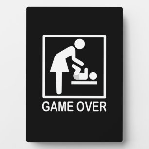 Game over mam Funny Signage Pictogram Fotoplaat