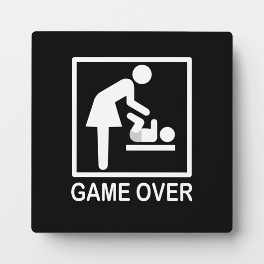 Game over mam Funny Signage Pictogram Fotoplaat (Voorkant)