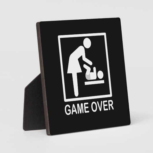 Game over mam Funny Signage Pictogram Fotoplaat (Voorkant)