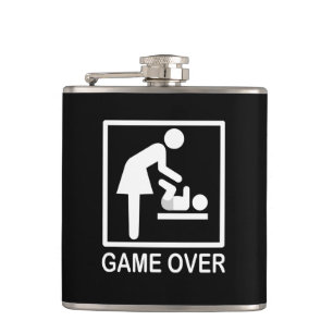 Game over mam Funny Signage Pictogram Heupfles