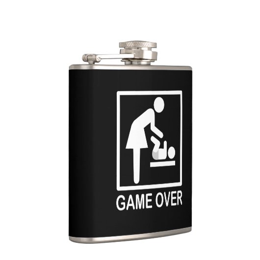 Game over mam Funny Signage Pictogram Heupfles (Rechts)