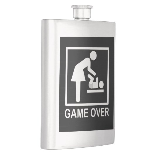 Game over mam Funny Signage Pictogram Heupfles (Rechts)
