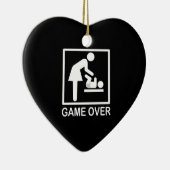 Game over mam Funny Signage Pictogram Keramisch Ornament (Rechts)