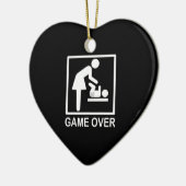 Game over mam Funny Signage Pictogram Keramisch Ornament (Links)