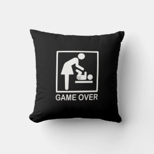 Game over mam Funny Signage Pictogram Kussen