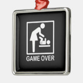 Game over mam Funny Signage Pictogram Metalen Ornament (Links)