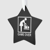Game over mam Funny Signage Pictogram Ornament (voorkant)