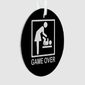 Game over mam Funny Signage Pictogram Ornament (voorkant)