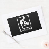 Game over mam Funny Signage Pictogram Rechthoekige Sticker (Envelop)