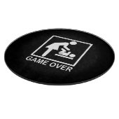 Game over mam Funny Signage Pictogram Snijplank (Hoek)
