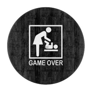 Game over mam Funny Signage Pictogram Snijplank