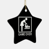 Game Over Mama Grappig Bordje Pictogram Keramisch Ornament (Rechts)