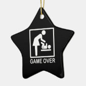 Game Over Mama Grappig Bordje Pictogram Keramisch Ornament (Links)