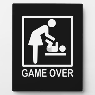 Game over mama Humoureus Pictogram Fotoplaat