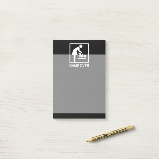 Game over mama Humoureus Pictogram Post-it® Notes (Op bureau)