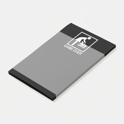 Game over mama Humoureus Pictogram Post-it® Notes (Schuin)