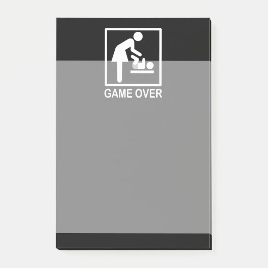 Game over mama Humoureus Pictogram Post-it® Notes (Voorkant)