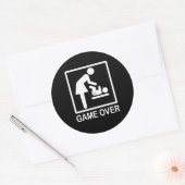 Game over mama Humoureus Pictogram Ronde Sticker (Envelop)
