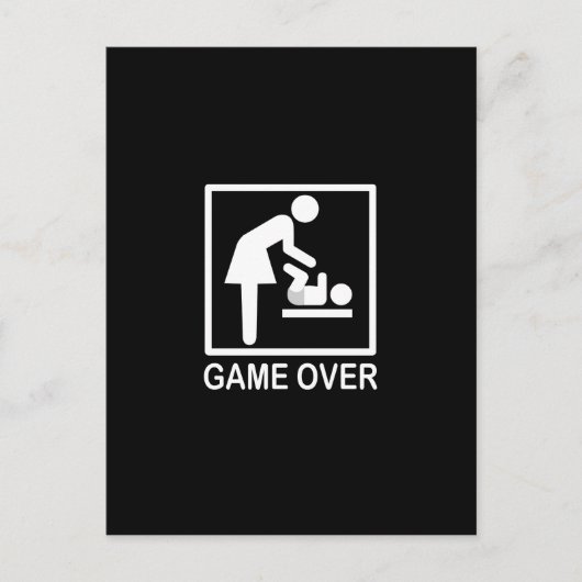 Game over mama Humoureuze signalen Briefkaart (Voorkant)
