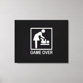 Game over mama Humoureuze signalen Canvas Afdruk (Voorkant)