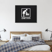 Game over mama Humoureuze signalen Canvas Afdruk (Insitu (Slaapkamer))