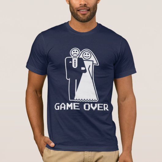 Game Over Marriage Game Over Funny T shirt (Voorkant)