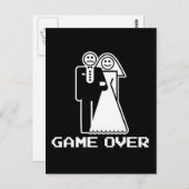 Game Over Marriage Game Over Funny T shirt Briefkaart (Voorkant / Achterkant)