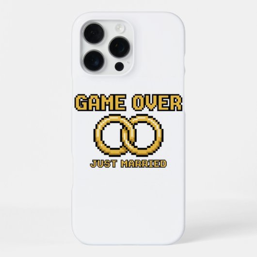 Game Over Married Funny iPhone Case Hoesje (Achterkant)