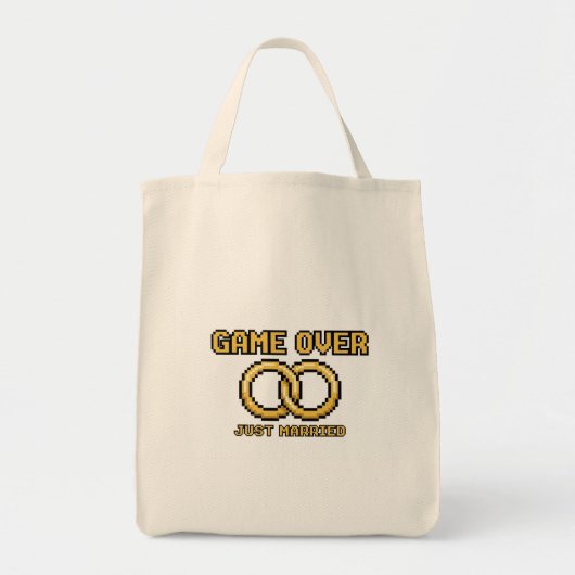 Game Over Married Funny Tote Bag (Voorkant)