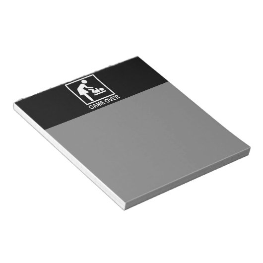 Game Over Moeder Humoristische Pictogram Notitieblok (Schuin)