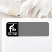 Game Over Moeder Humoristische Signalisatie Etiket (Insitu)