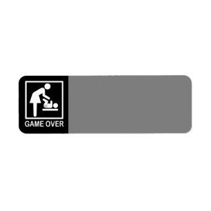 Game Over Moeder Humoristische Signalisatie Etiket