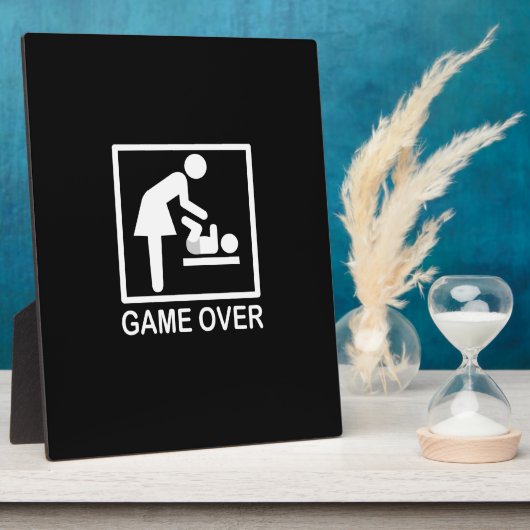 Game Over Moeder Humoristische Signalisatie Fotoplaat (Zijkant)