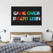 Game Over Munten Inwerpen Canvas Afdruk (Insitu (Slaapkamer))