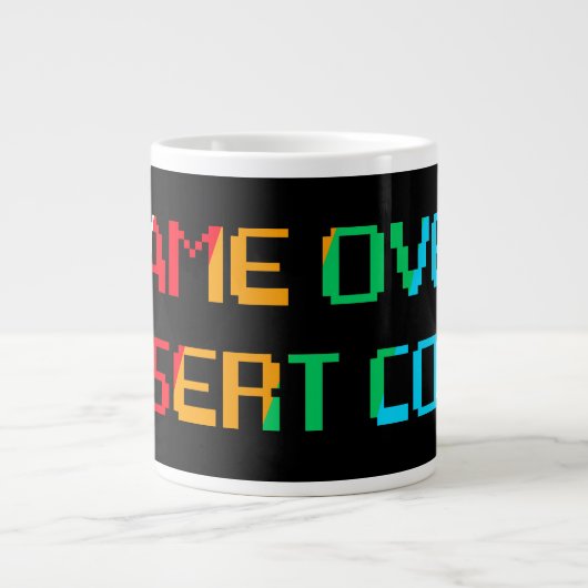 Game Over Munten Inwerpen Grote Koffiekop (Voorkant)