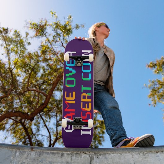 Game Over Munten Inwerpen Persoonlijk Skateboard (Buiten 1)
