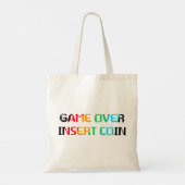 Game Over Munten Inwerpen Tote Bag (Achterkant)