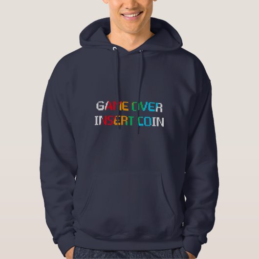Game Over muntje inwerpen Hoodie (Voorkant)