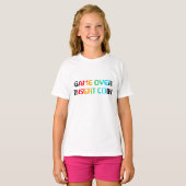 Game Over muntje inwerpen T-shirt (Voorkant volledig)
