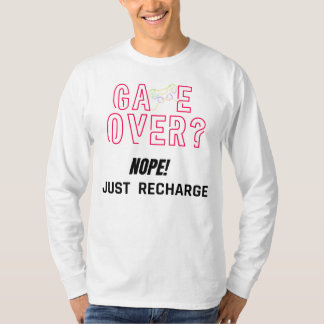 Game Over Nee Gewoon Opladen Neon Gamer T-shirt