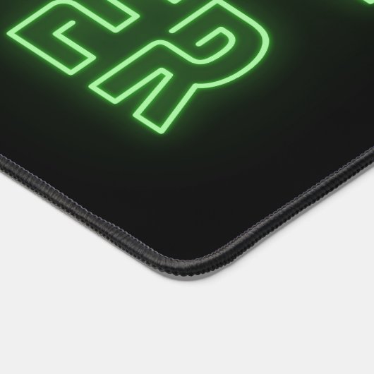 Game Over neon licht ontwerp groen Desk Mat (Hoek)