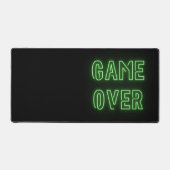 Game Over neon licht ontwerp groen Desk Mat (Voorkant)