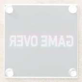 Game Over Neon Sign | Retro Glowing Arcade Design Glazen Onderzetter (Achterkant)