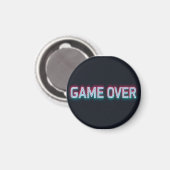 Game Over Neon Sign | Retro Glowing Arcade Design Magneet (Voorkant / Achterkant)