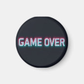 Game Over Neon Sign | Retro Glowing Arcade Design Magneet (Voorkant)