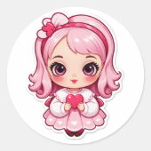 Game Over? Never Love Ronde Sticker (Voorkant)