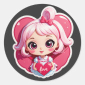 Game Over? Never Love Ronde Sticker (Voorkant)